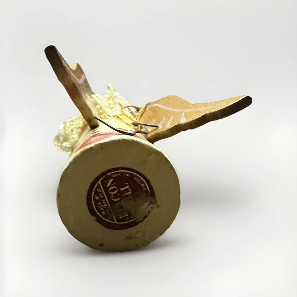 Folk Wooden Angel Ornament